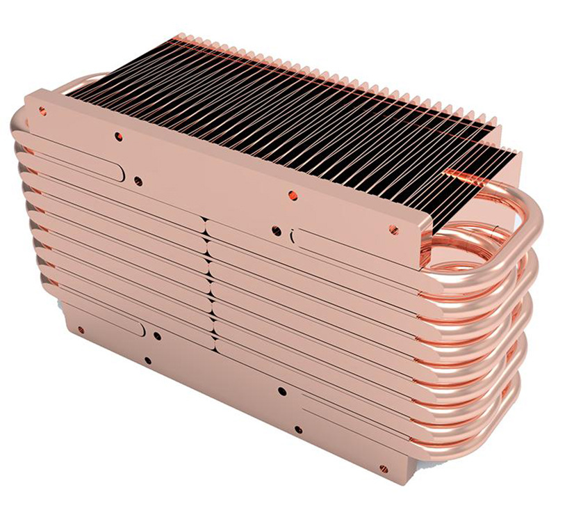 Kupfermaterial Lötprozess Kühlkörper mit Wärmereife für 800W -1000W LED-Beleuchtungskühlsystem